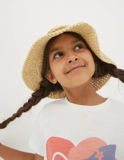 FatFace Crochet Straw Hat|Kids View All