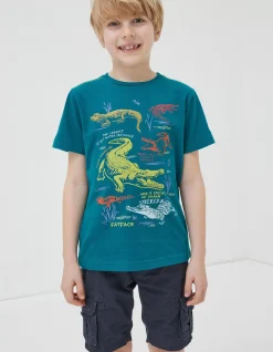 FatFace Crocodile Info Jersey T Shirt|Boys View All