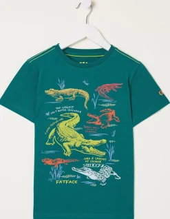 FatFace Crocodile Info Jersey T Shirt|Boys View All