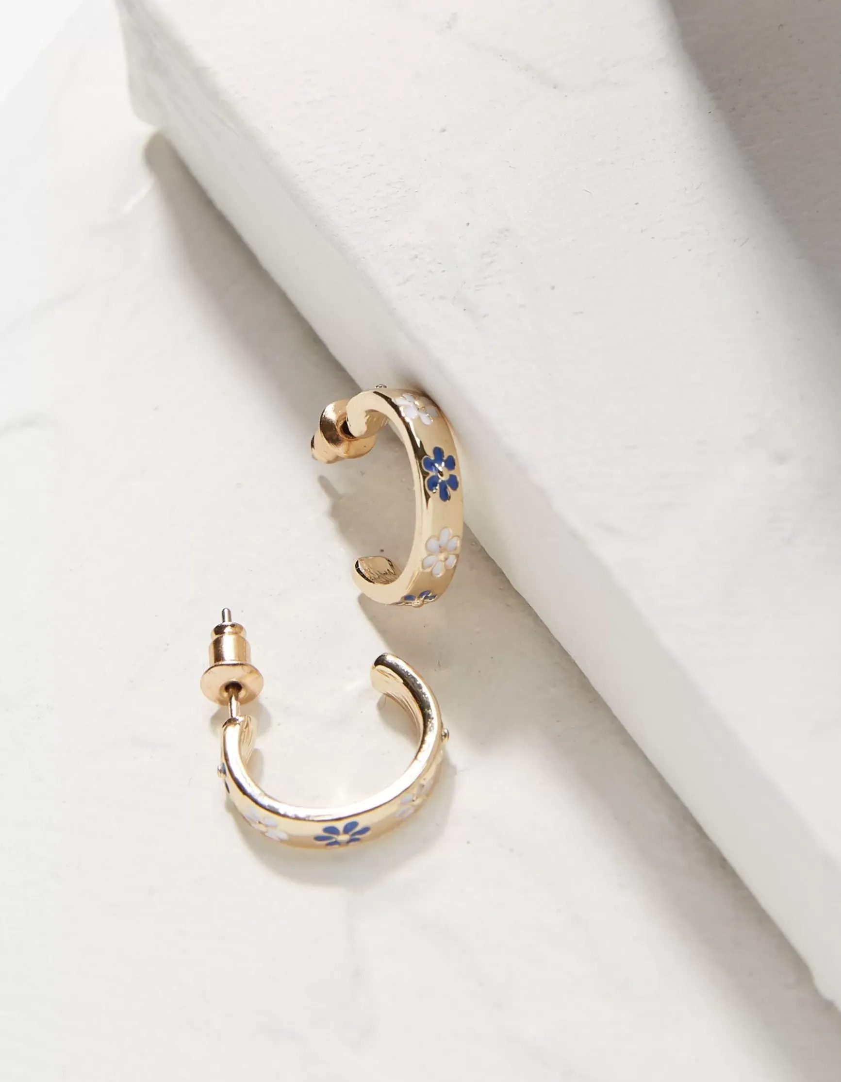 FatFace Daisy Enamel Hoop Earrings|Women View All