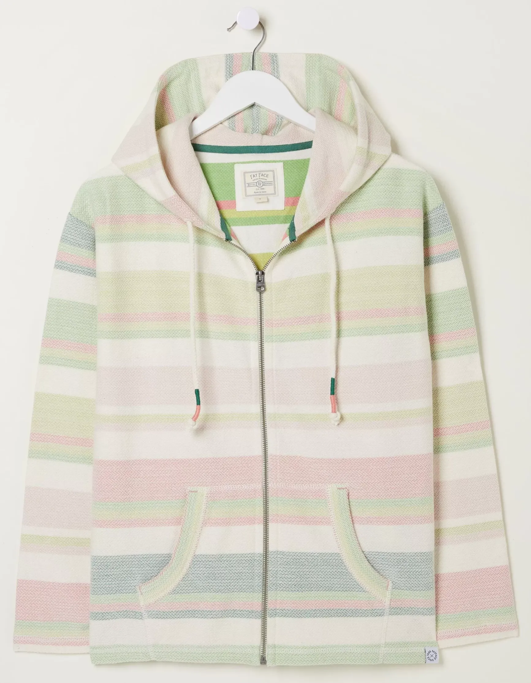 FatFace Daisy Textured Zip Up Hoodie|Women Sweatshirts & Hoodies
