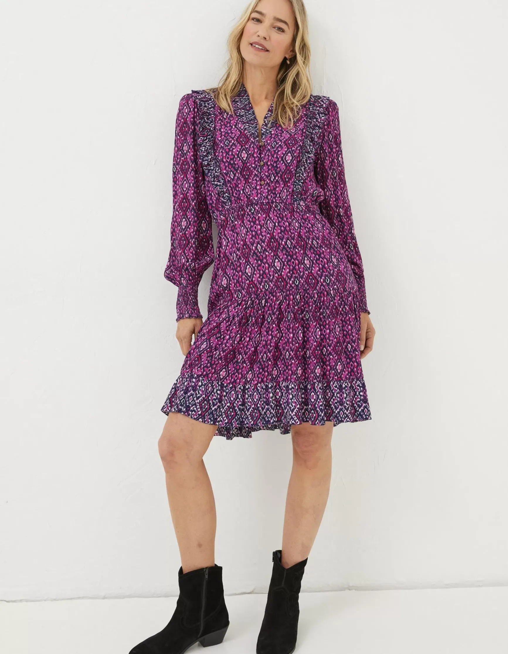 FatFace Darcey Ikat Geo Dress|Women Dresses