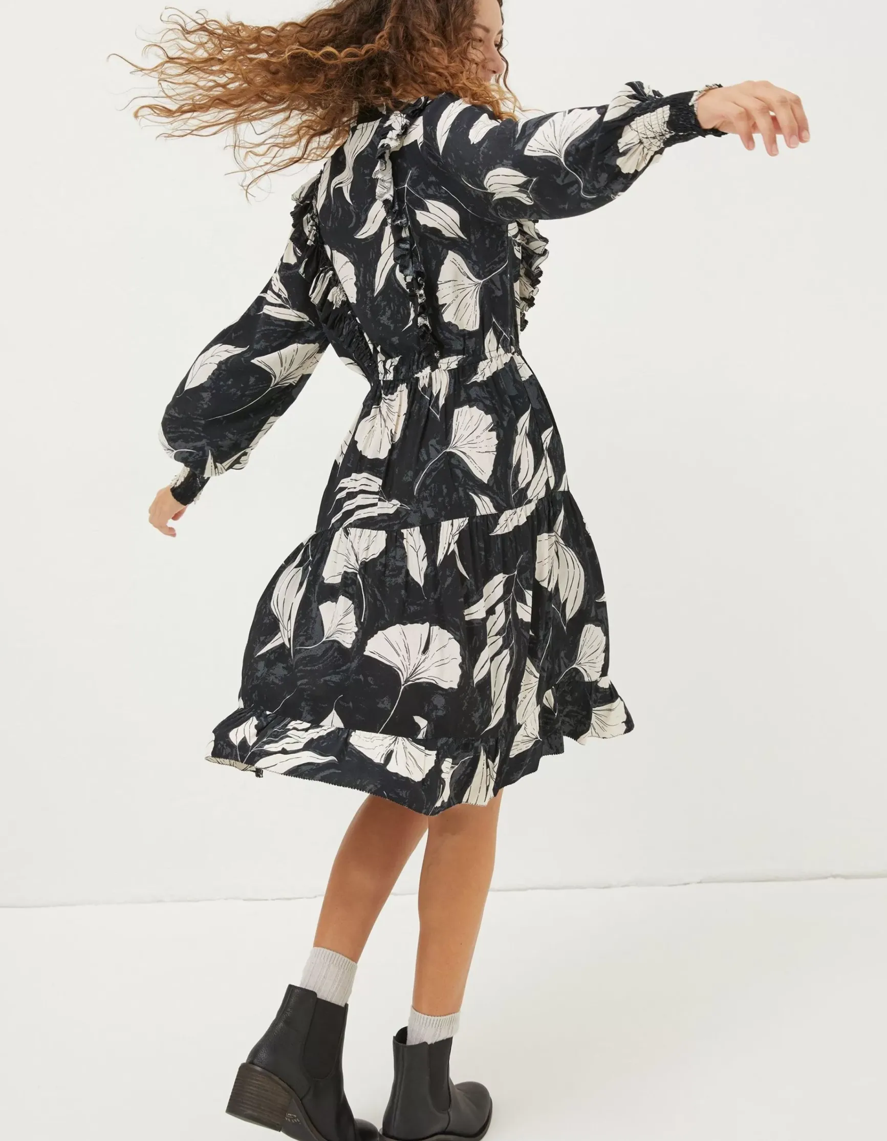 FatFace Darcey Twilight Leaves Dress|Women Dresses