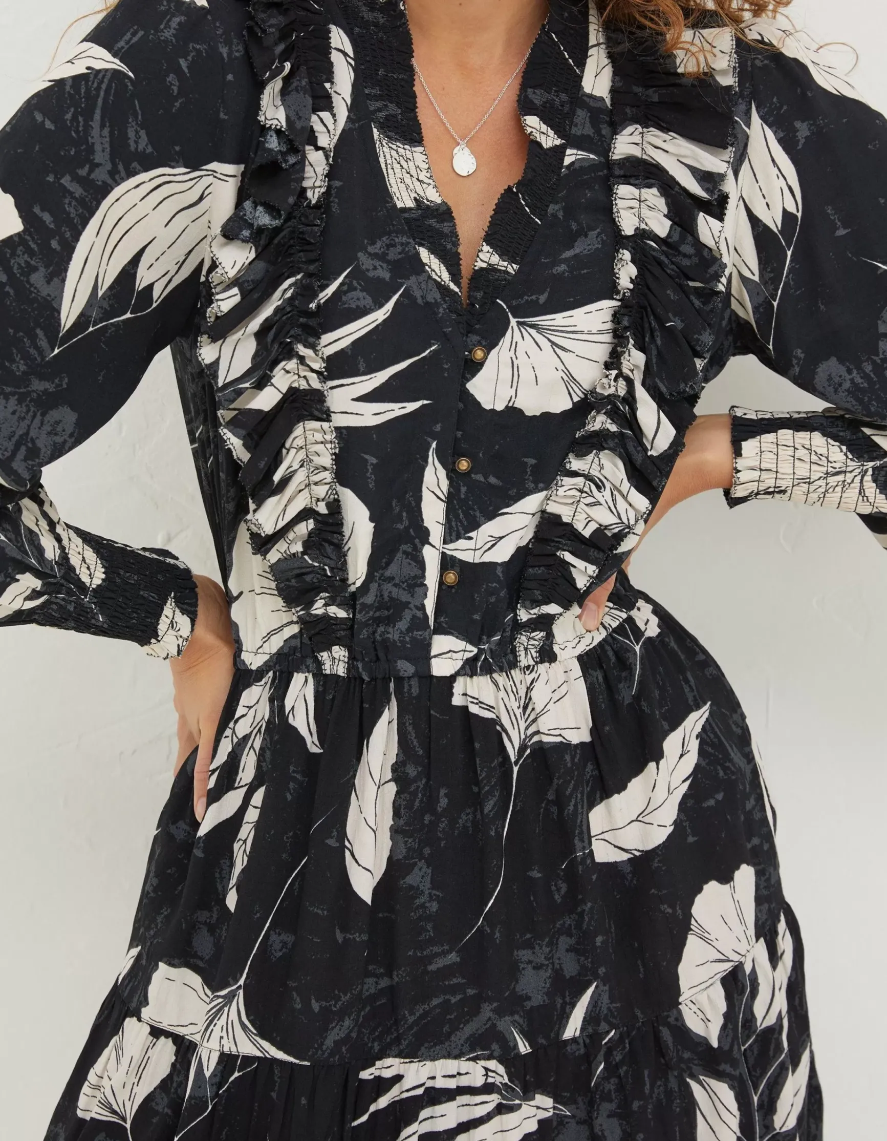 FatFace Darcey Twilight Leaves Dress|Women Dresses
