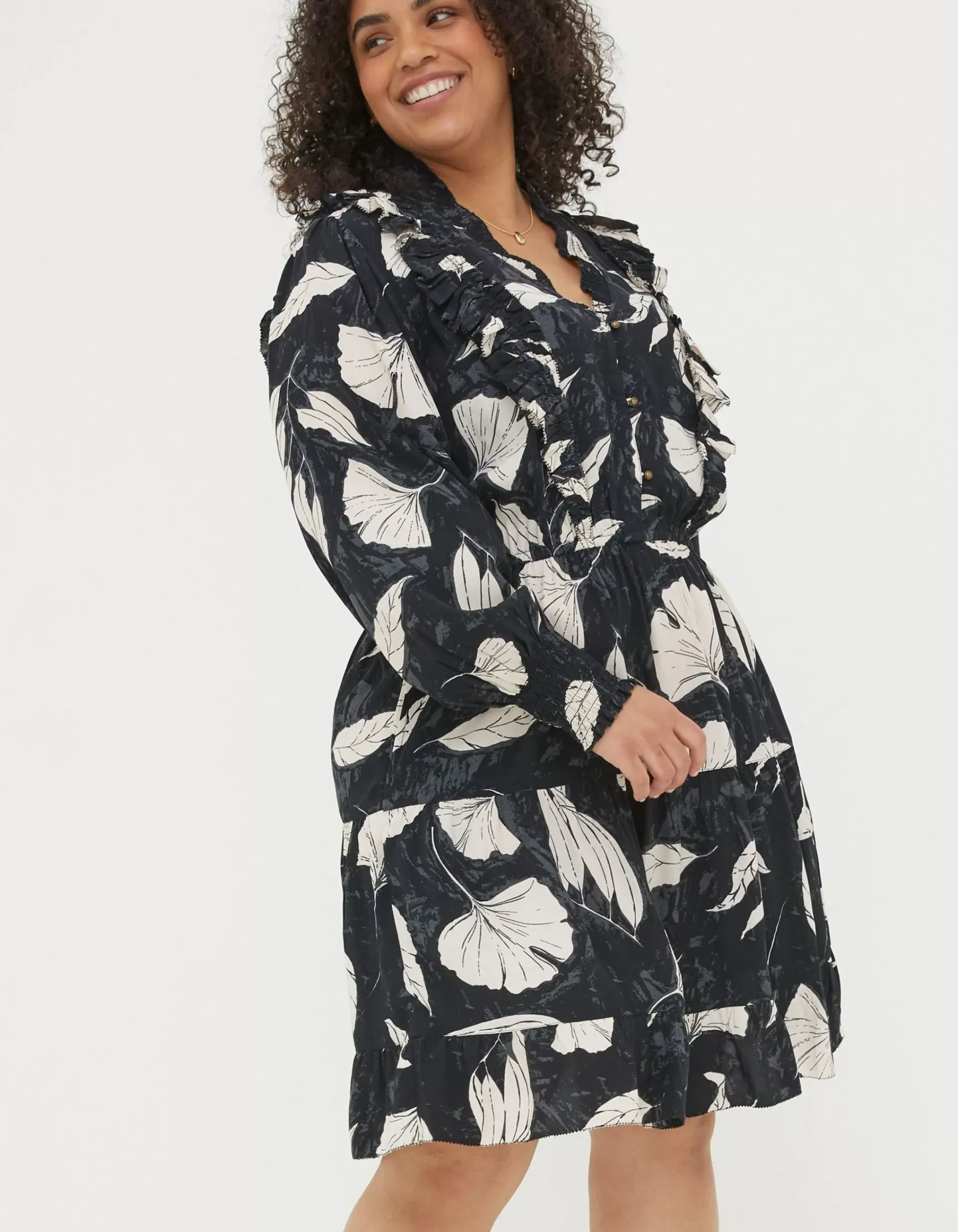 FatFace Darcey Twilight Leaves Dress|Women Dresses