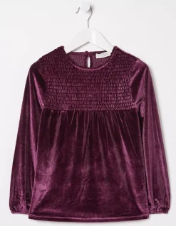 FatFace Darcey Velvet Smocked Top|Girls View All