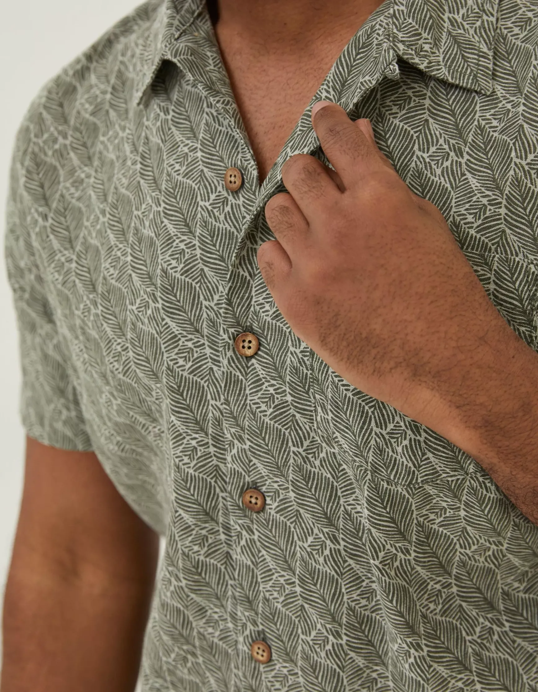 FatFace Dempsey Leaf Print Shirt|Men Shirts
