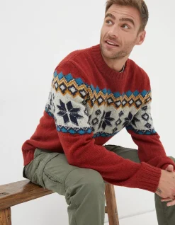 FatFace Denbigh Fairisle Crew Jumper|Men View All
