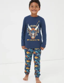 FatFace Dinosaur Jersey Pyjama Set|Boys View All