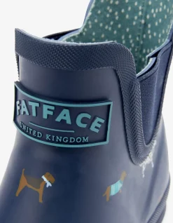 FatFace Dog Print Ankle Wellies|Women Wellies