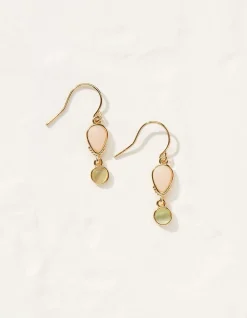 FatFace Double Gem Drop Earrings|Women View All
