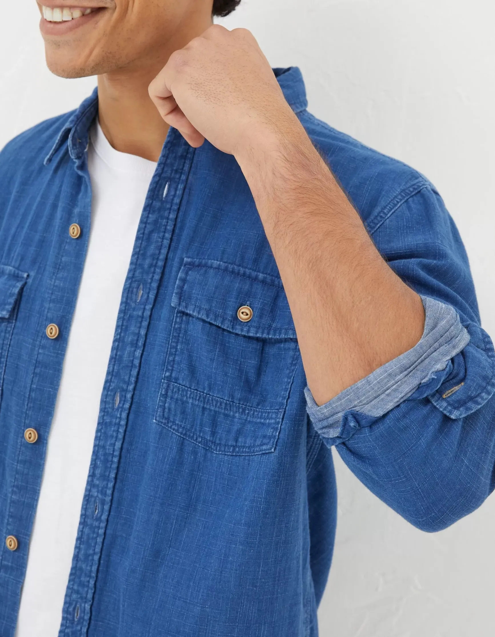 FatFace Drayton Indigo Shirt|Men View All