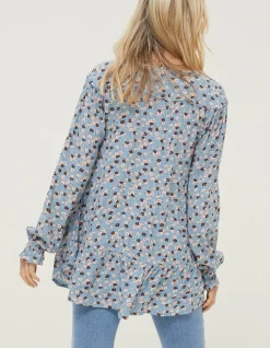 FatFace Dylan Tonal Longline Blouse|Women Shirts & Blouses