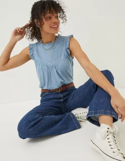 FatFace Elise Wide Leg Comfort Stretch Jeans|Women Jeans & Dungarees