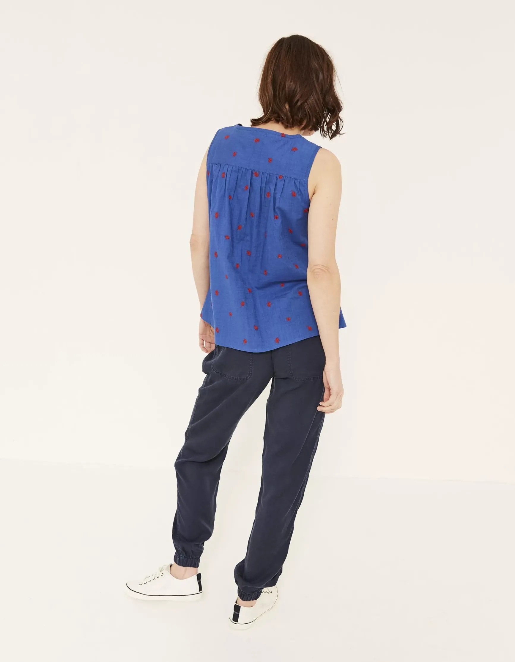 FatFace Ella Embroidered Daisy Cami|Women Tops & T-Shirts