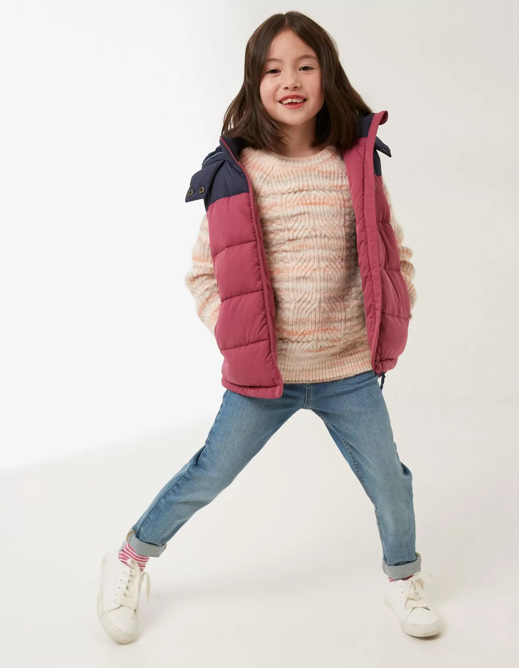 FatFace Ellie Colourblock Gilet|Girls View All