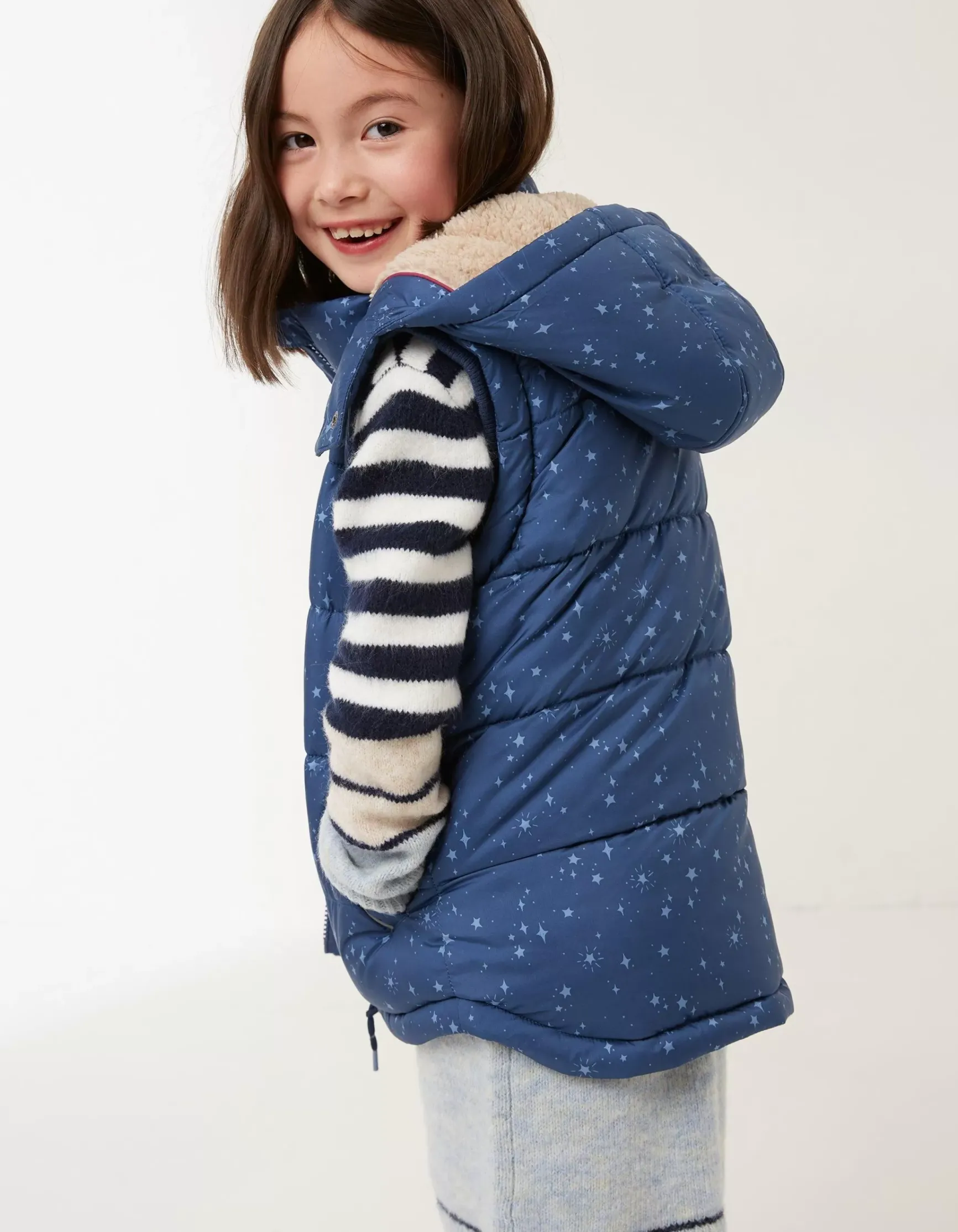 FatFace Ellie Printed Gilet|Girls View All