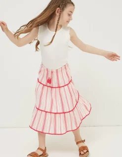 FatFace Elodie Stripe Woven Skirt|Girls View All