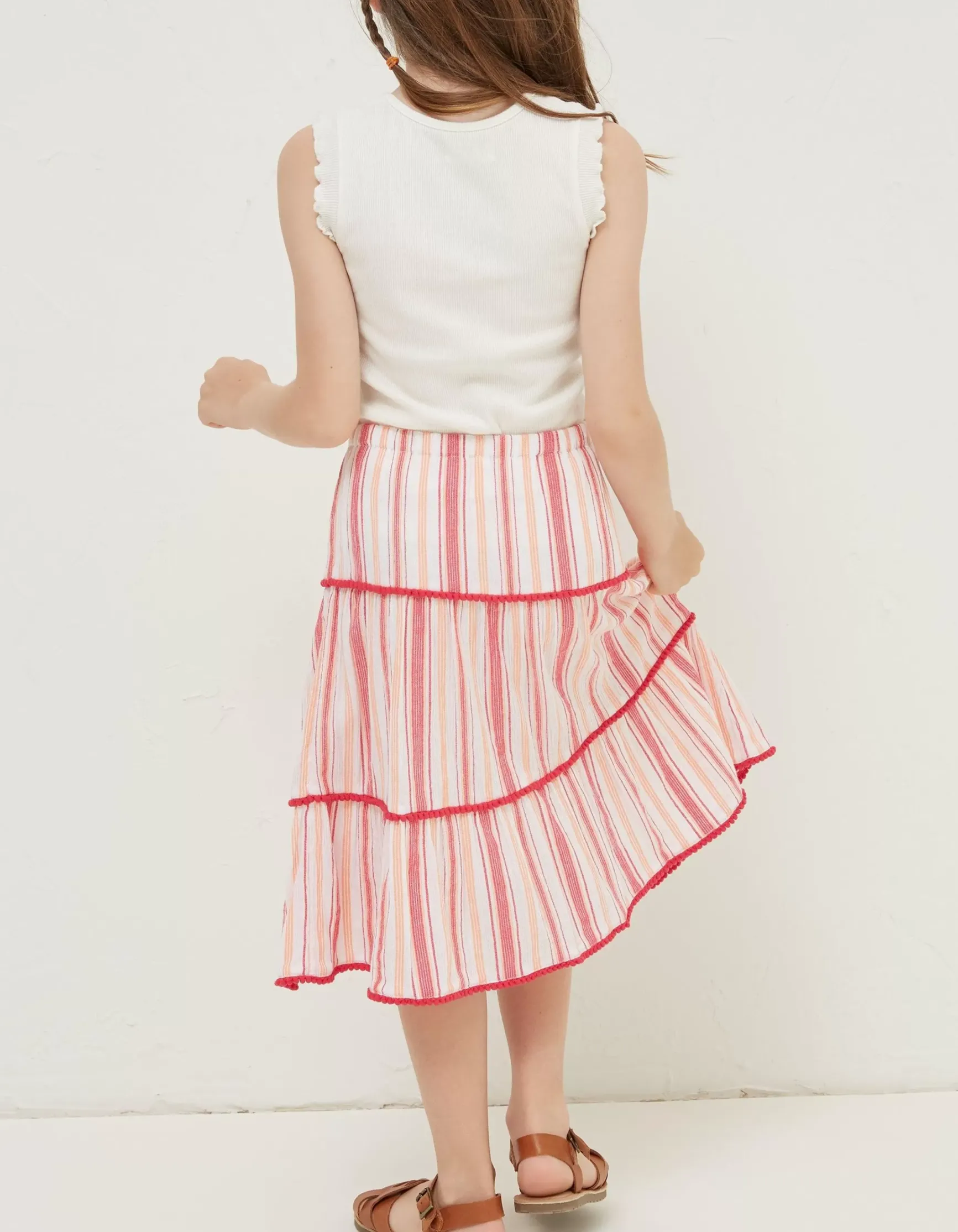 FatFace Elodie Stripe Woven Skirt|Girls View All