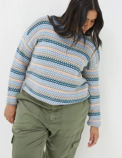 FatFace Elsewhere Stitch Stripe Jumper|Women View All