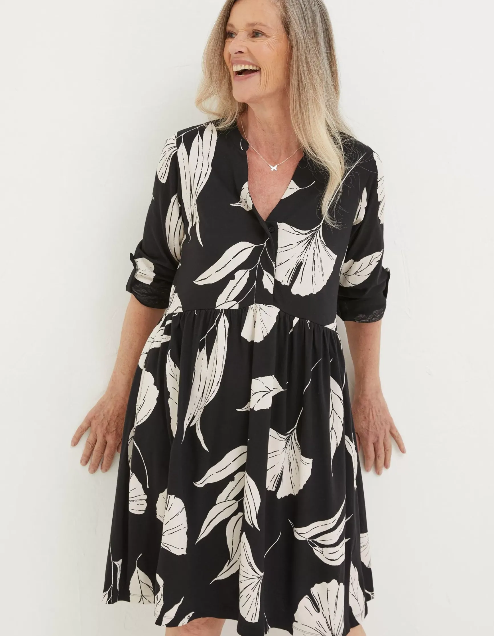 FatFace Elsie Twilight Leaves Dress|Women Dresses