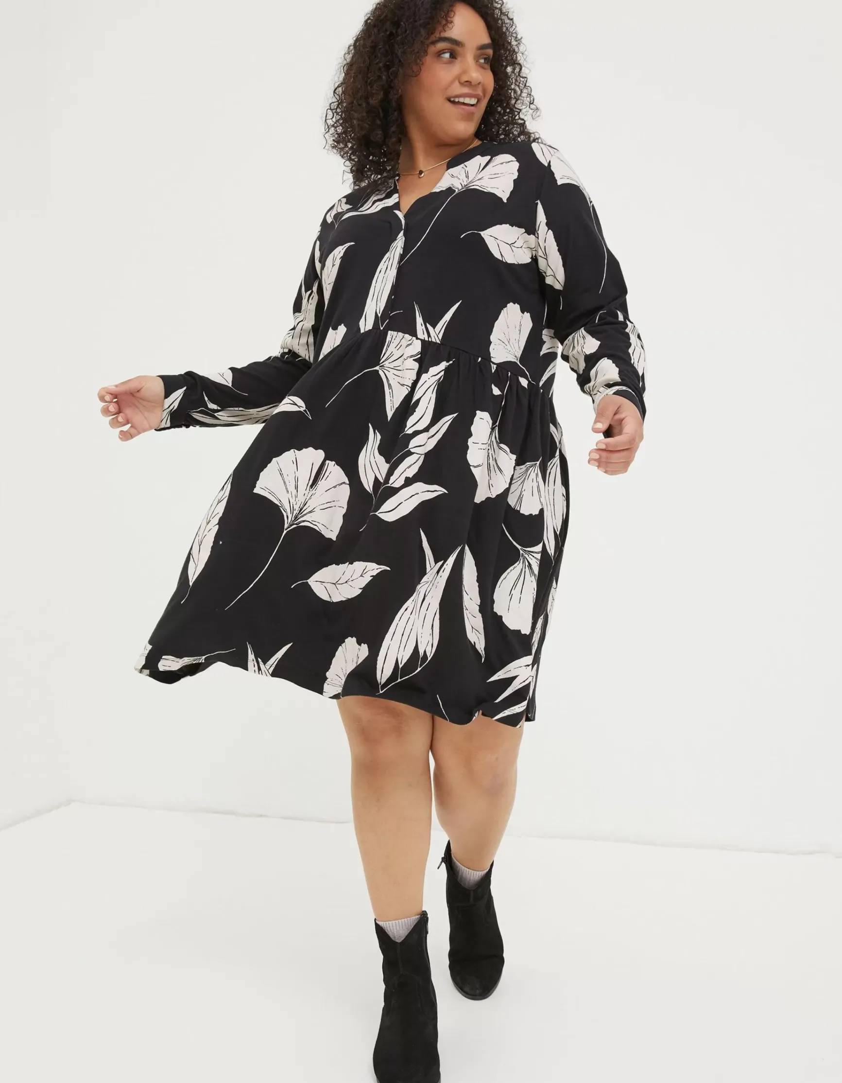 FatFace Elsie Twilight Leaves Dress|Women Dresses
