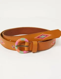 FatFace Embroidered Jean Leather Belt|Women View All