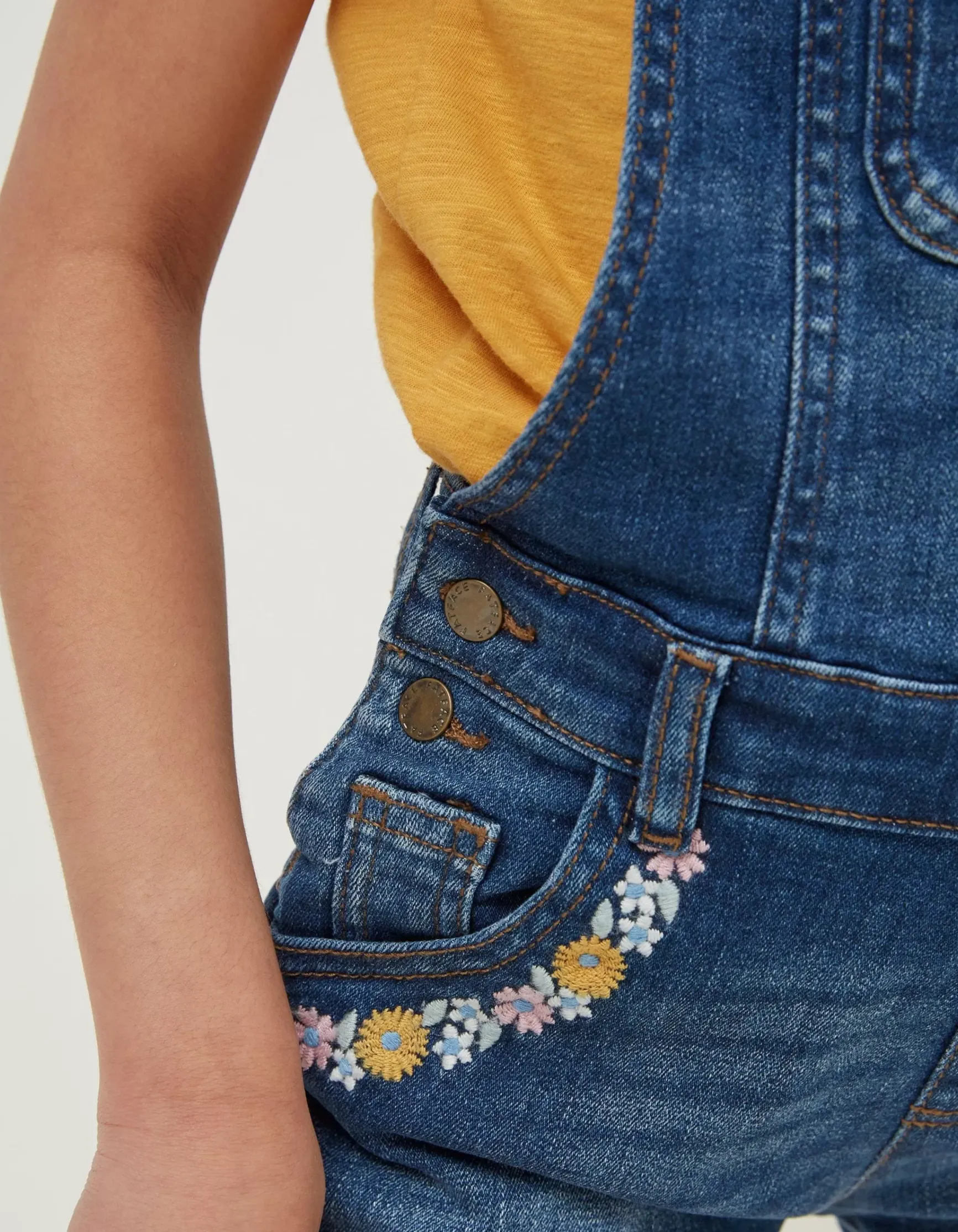 FatFace Embroidered Shortie Dungarees|Girls View All