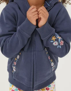 FatFace Embroidered Zip Through Hoodie|Girls View All