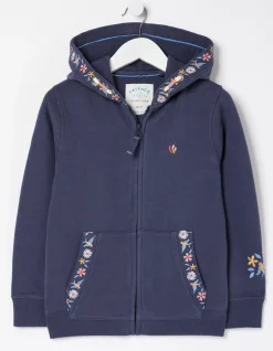 FatFace Embroidered Zip Through Hoodie|Girls View All
