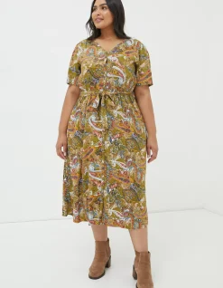 FatFace Estelle Paisley Midi Tea Dress|Women View All