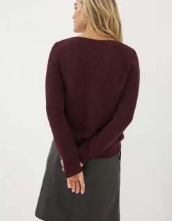FatFace Estelle V Neck Sparkle Jumper|Women View All