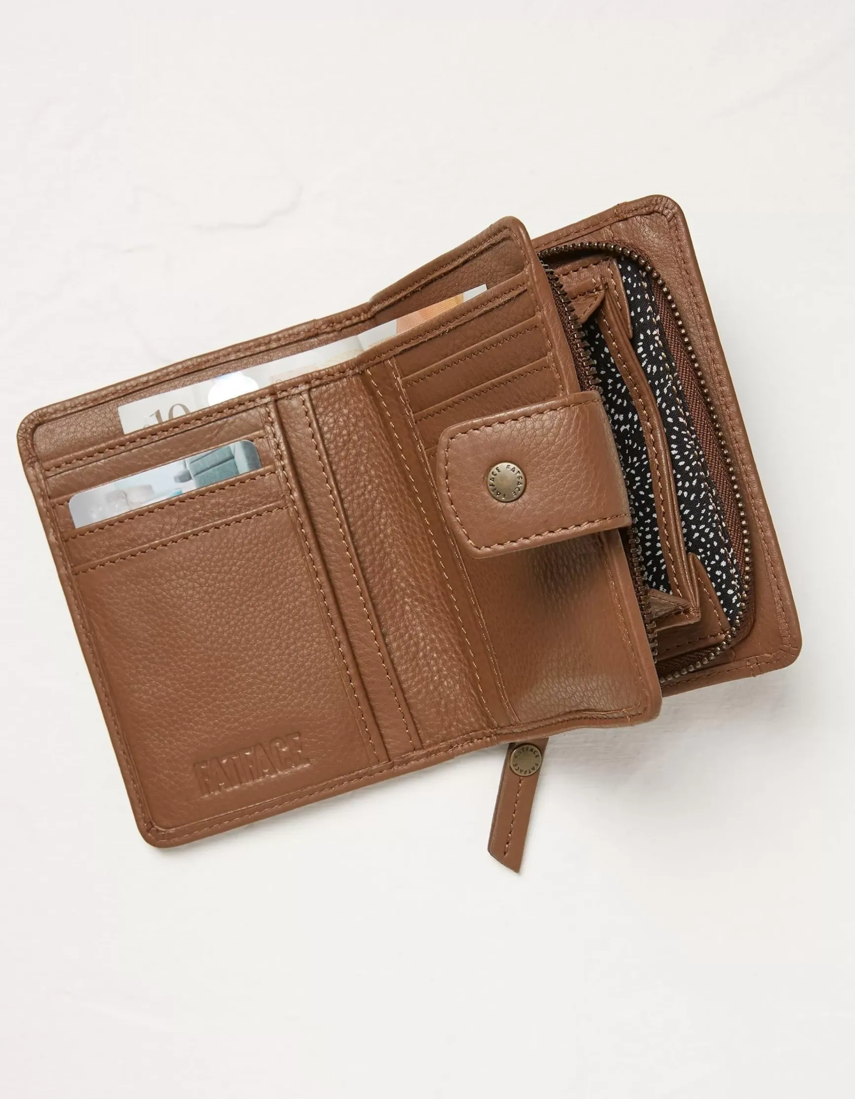 FatFace Etta Leather Zip Purse|Women View All