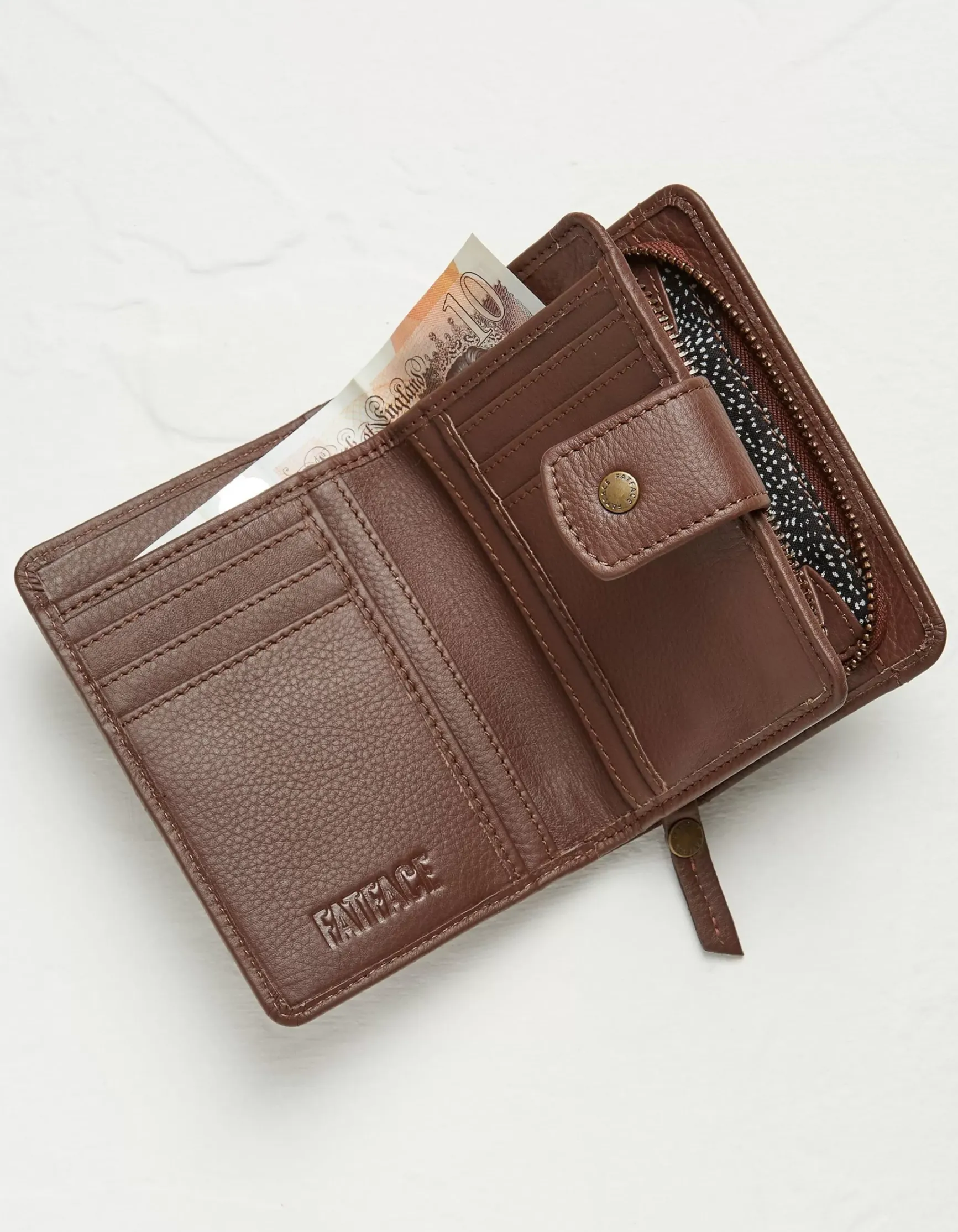 FatFace Etta Leather Zip Purse|Women View All