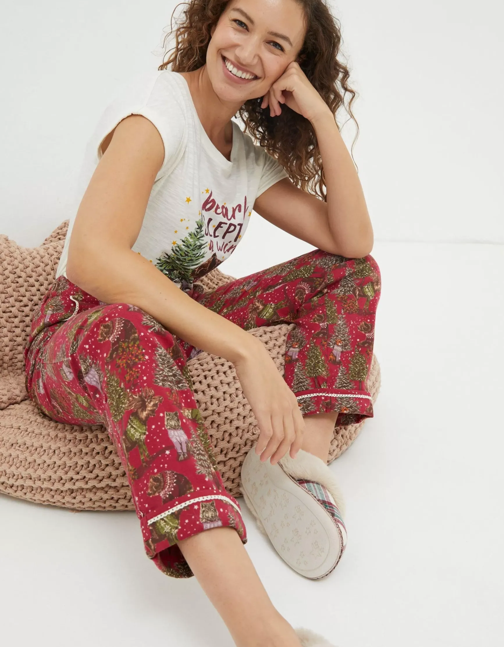 FatFace Eva Bobbi Bear Pyjama Bottoms|Women View All