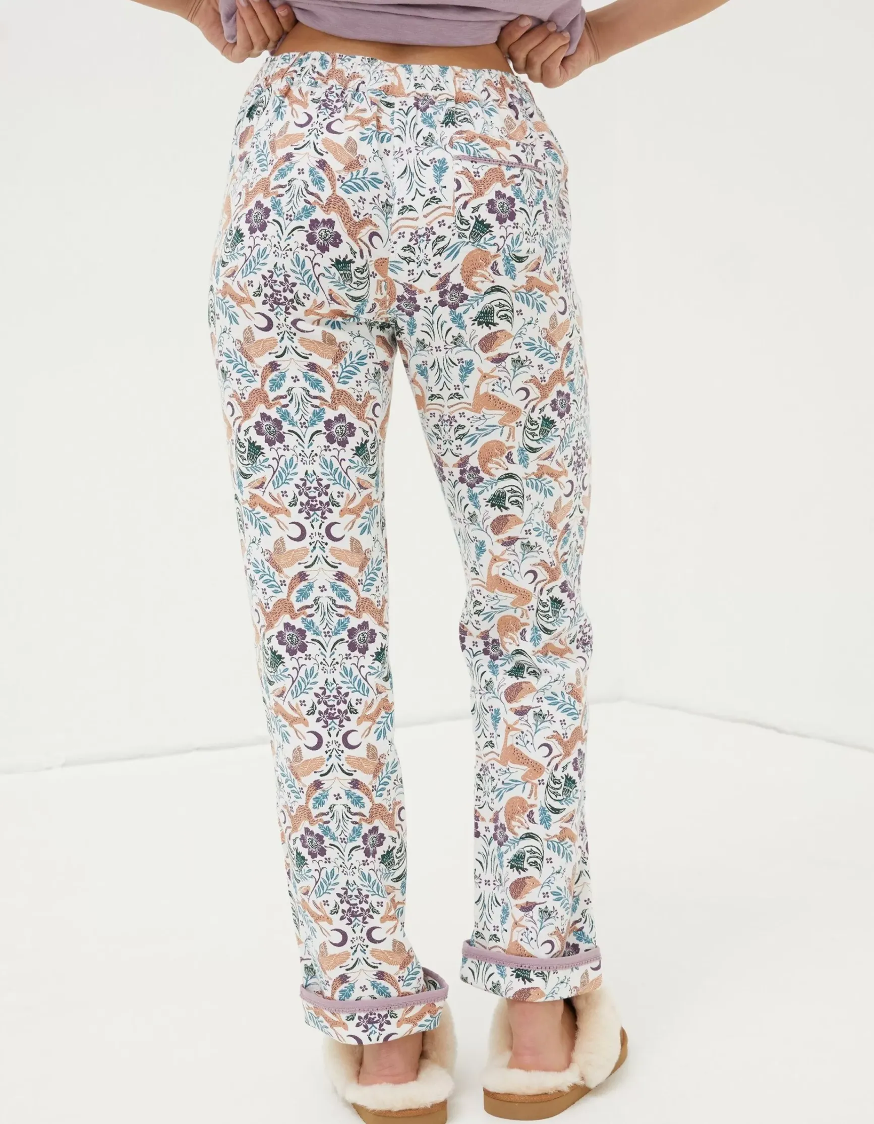 FatFace Eva Lino Animals Pyjama Bottoms|Women Nightwear & Loungewear