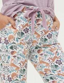 FatFace Eva Lino Animals Pyjama Bottoms|Women Nightwear & Loungewear