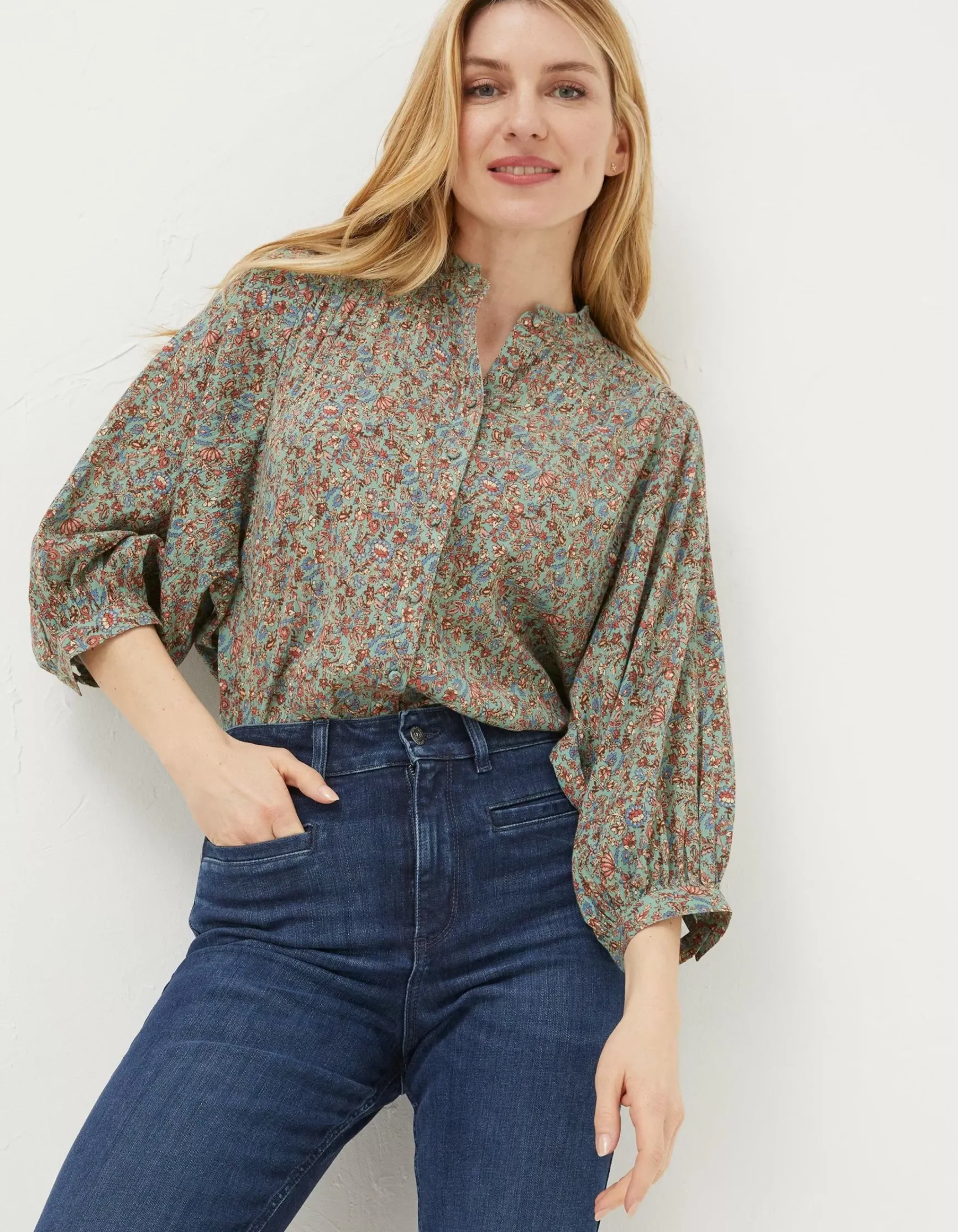 FatFace Evelyn Craft Floral Blouse|Women Shirts & Blouses