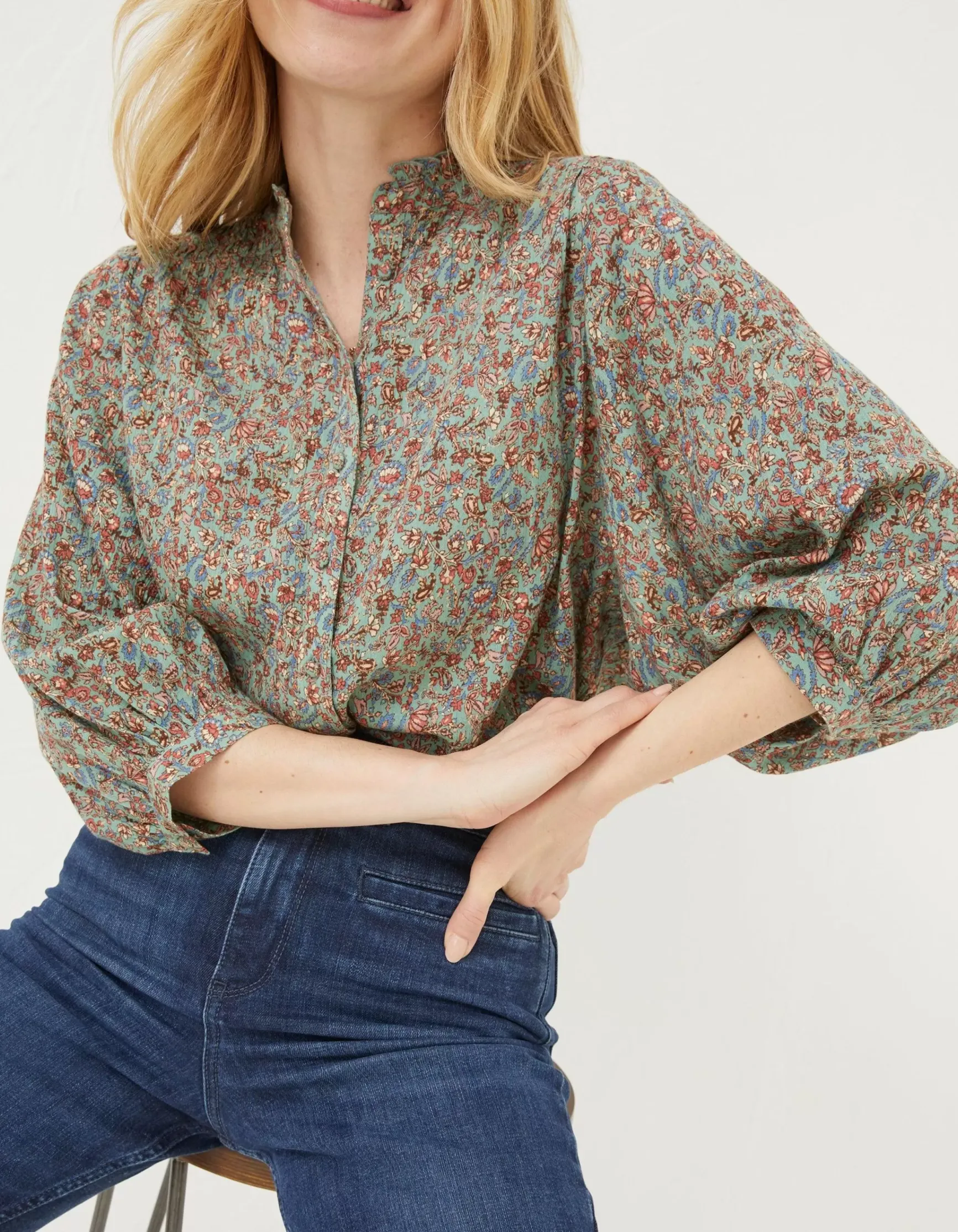 FatFace Evelyn Craft Floral Blouse|Women Shirts & Blouses