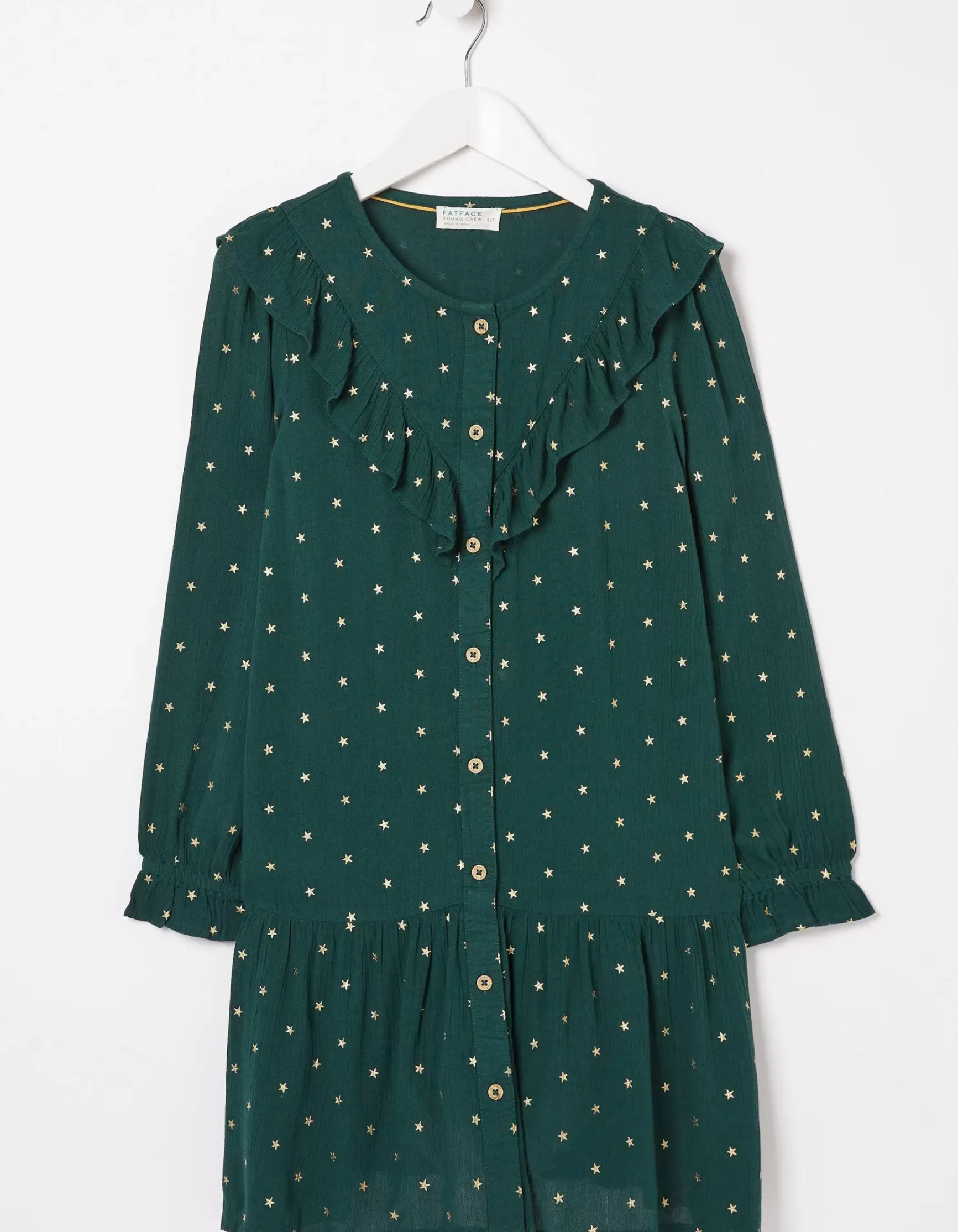 FatFace Evie Foil Star Dress|Girls View All