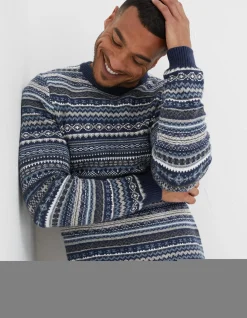 FatFace Fairisle Crew Jumper|Men Knitwear