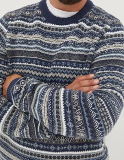 FatFace Fairisle Crew Jumper|Men Knitwear