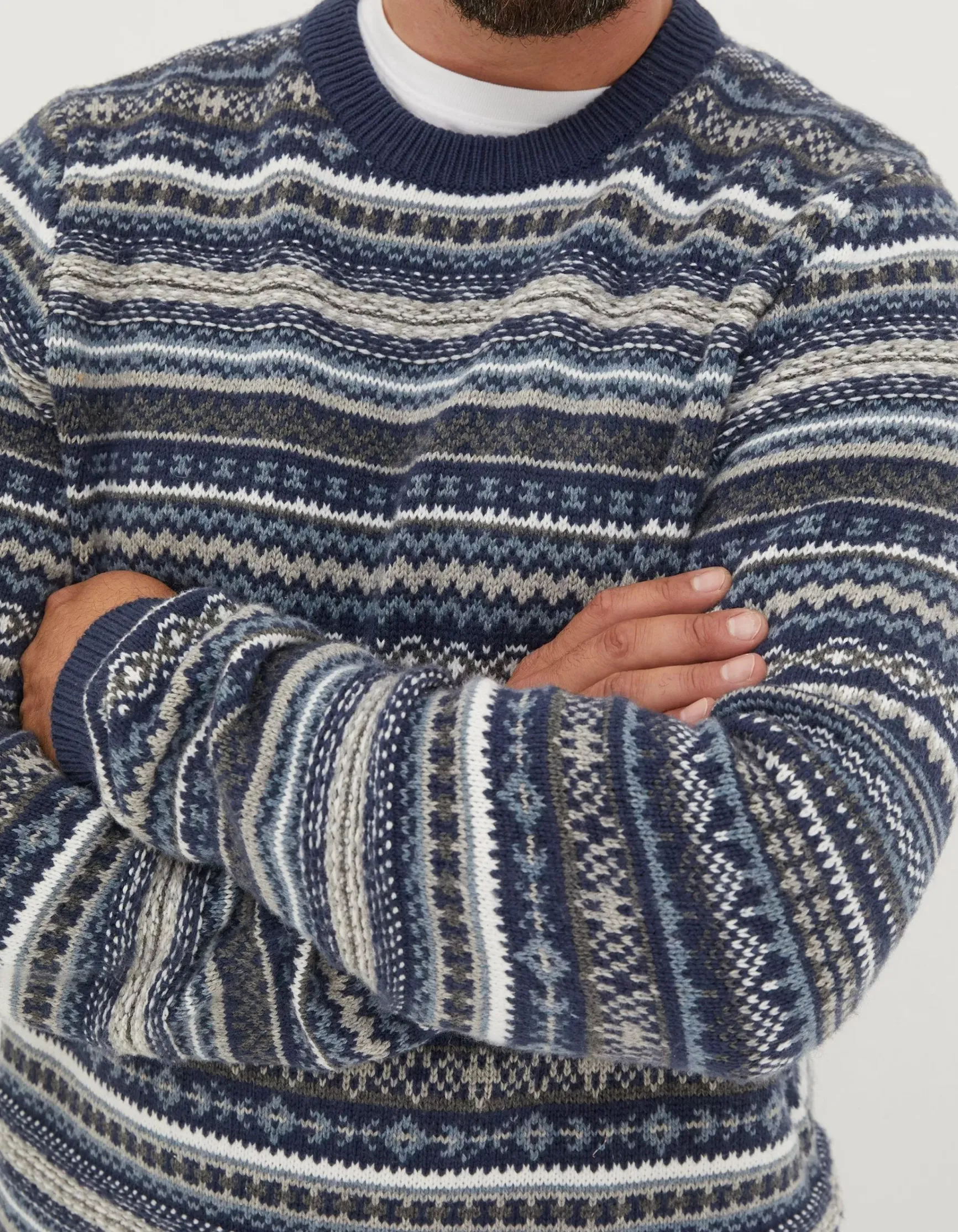 FatFace Fairisle Crew Jumper|Men Knitwear