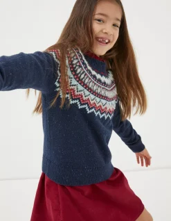 FatFace Fairisle Knitted Crew Neck Jumper|Girls View All