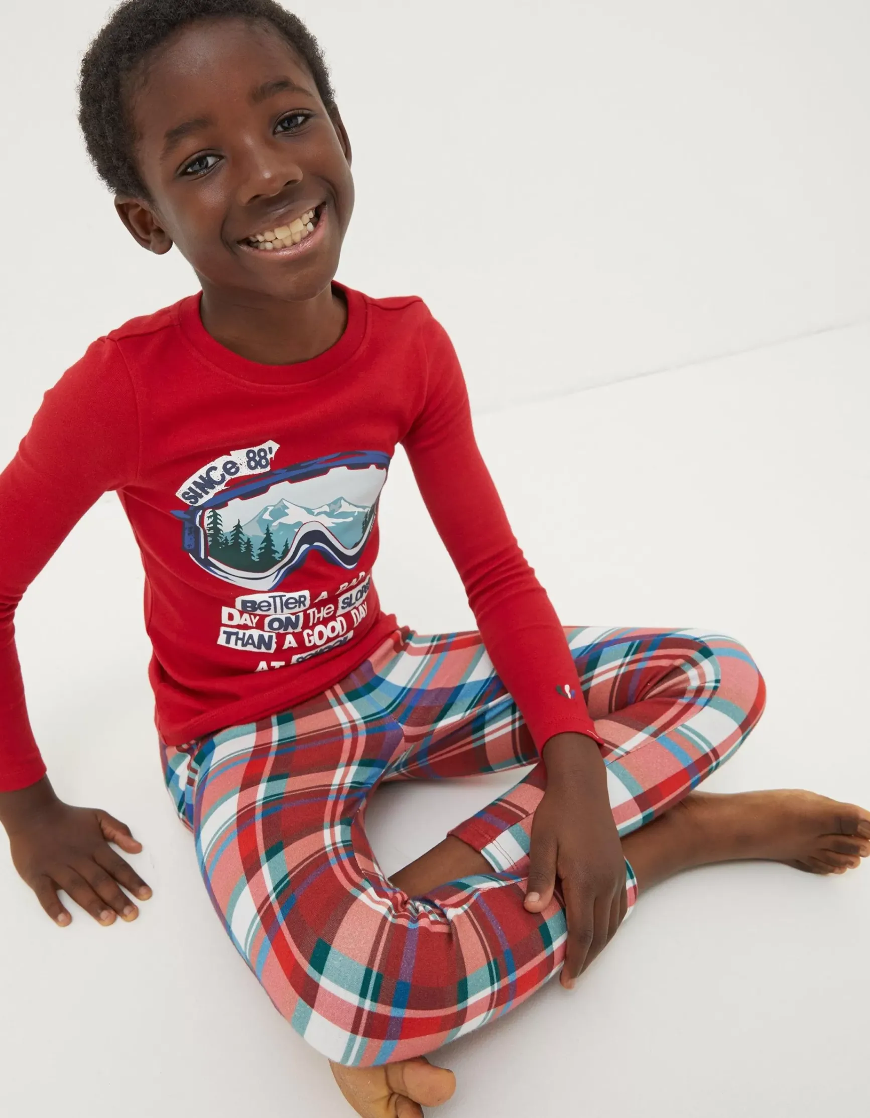 FatFace Family Check Snug Pyjama Set|Boys View All