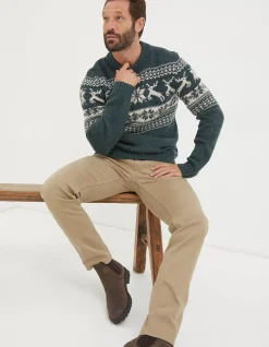 FatFace Family Reindeer Christmas Jumper|Men View All