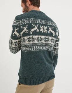 FatFace Family Reindeer Christmas Jumper|Men View All