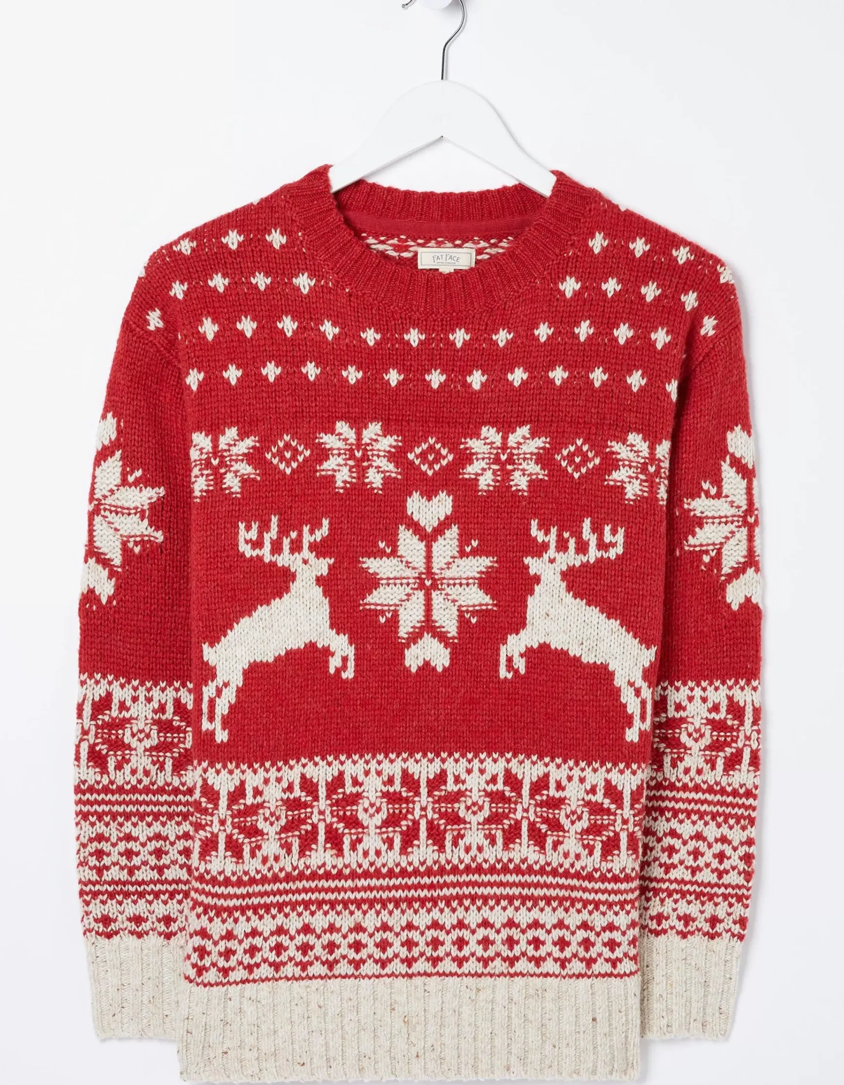 FatFace Family Reindeer Christmas Jumper|Women View All