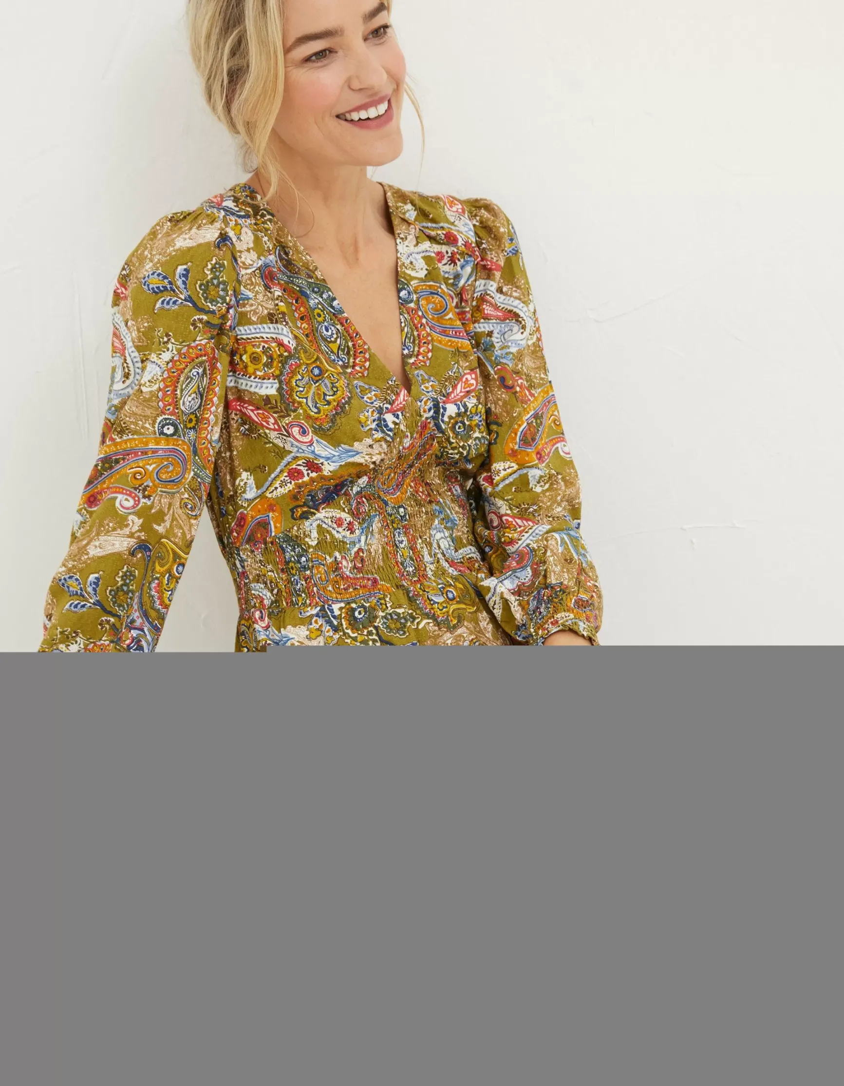 FatFace Farah Prairie Paisley Dress|Women View All
