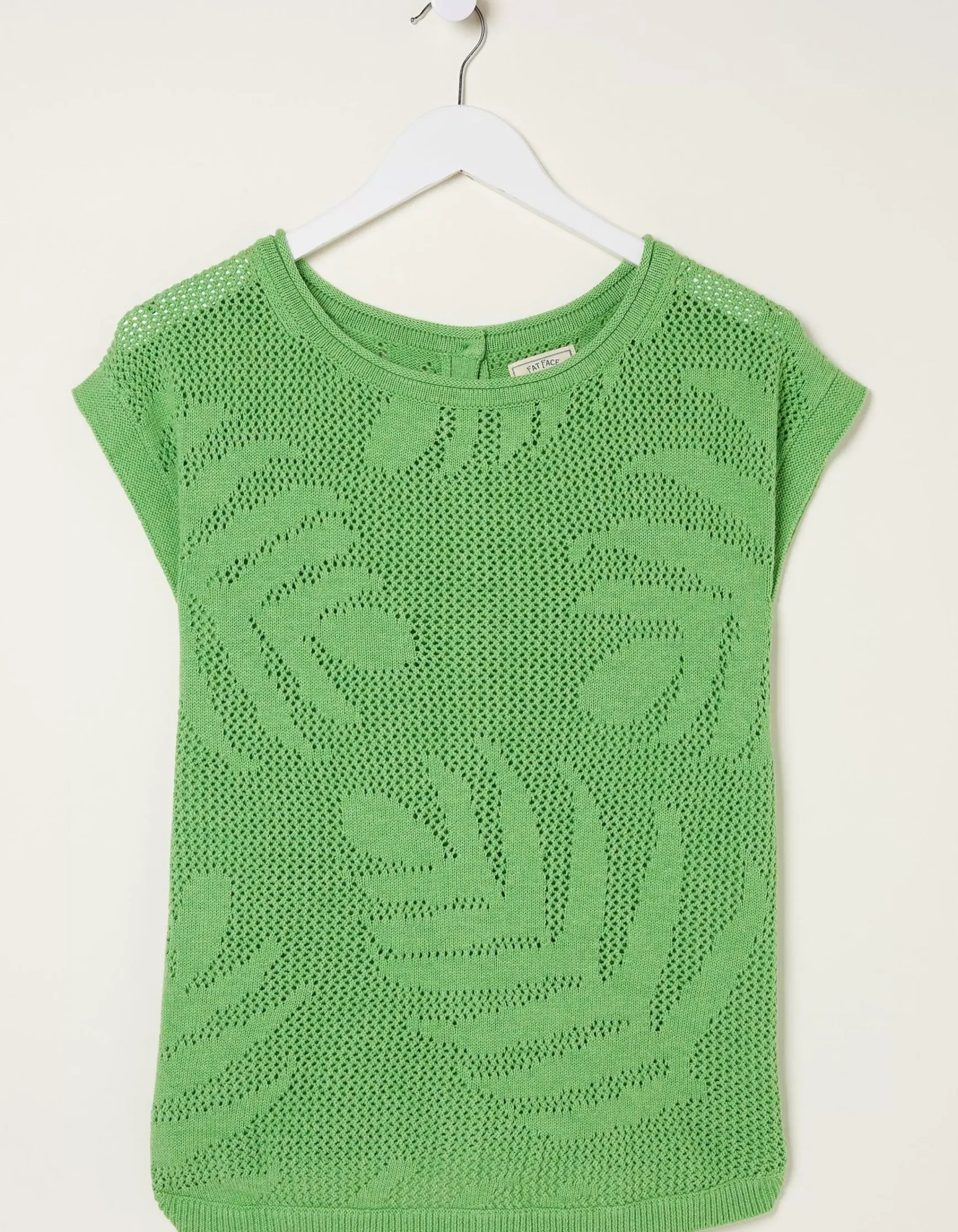 FatFace Faye Palm Button Back Top|Women Knitwear